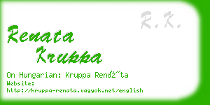 renata kruppa business card